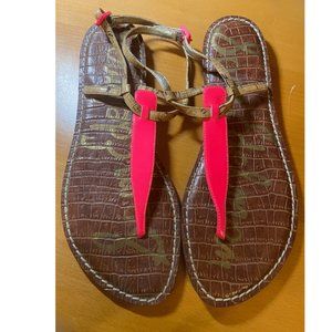 Sam Edelman Gigi T-strap pink flat sandals sz 8.5